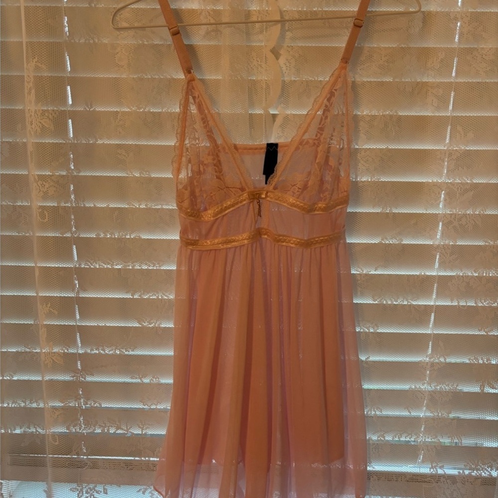 rachel zoe pink lace nightgown